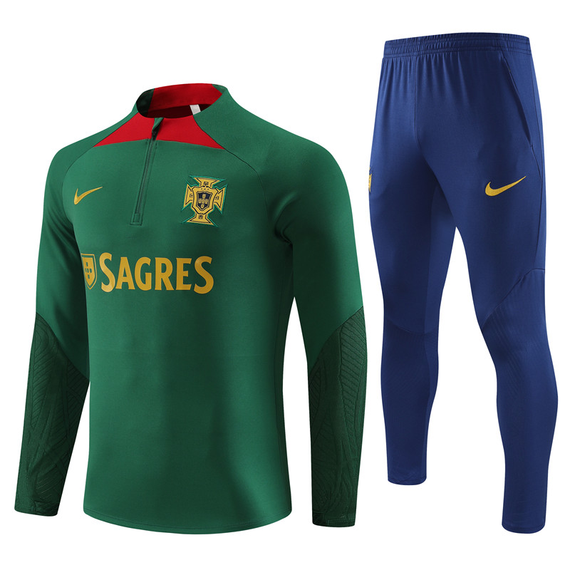 Portugal 23-24 Kids Long Sleeve Training Set Green